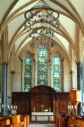 The nave and east window