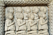 Tomb carving, north aisle,Burford