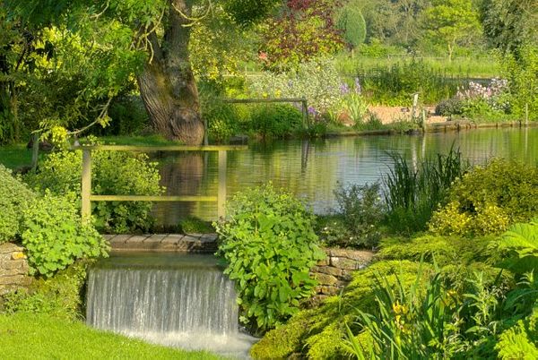 Waterfall at the Bibury Trout Farm.