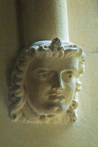 Ampney Crucis carving in church