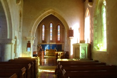 nave of the church, Little Rissington