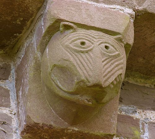 Carved figure, Kilpeck church