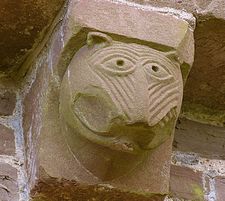 Carved figure, Kilpeck church