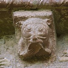 Carved figure, Kilpeck church