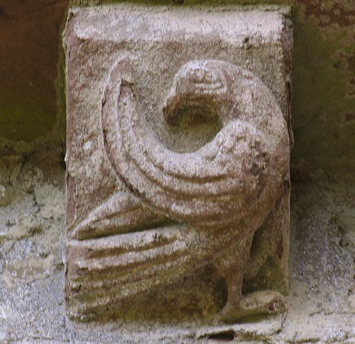 Carved figure, Kilpeck church