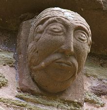 Carved figure, Kilpeck church