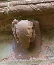 Carved figure, Kilpeck church