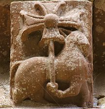 Carved figure, Kilpeck church