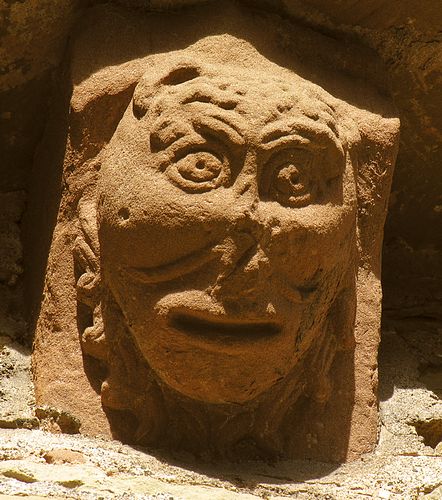 Carved figure, Kilpeck church