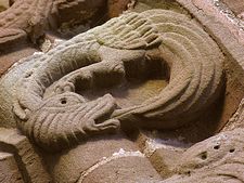 Carved figure, Kilpeck church