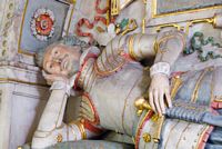 Effigy of Sir George St Paul, builder of Snarford Hall