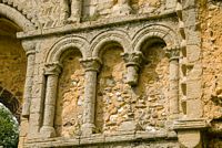 Lovely Romanesque arcading on the interior of the west front