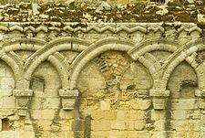 Arcading, east wall of Castle Rising keep