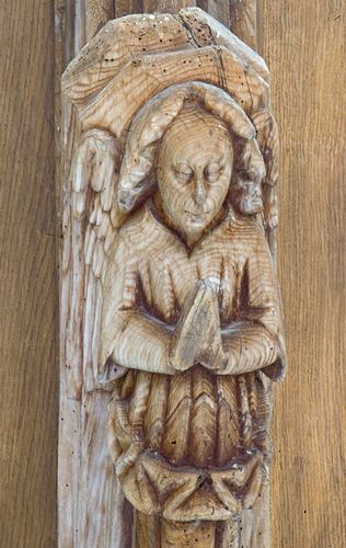 Trunch, carving on hammerbeam roof