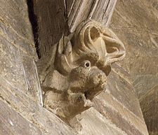 St Mary's Adderbury, corbel carving