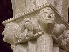 St Mary's Adderbury, capital carving