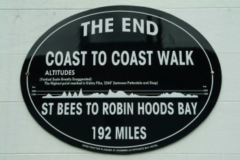 Coast to Coast walk plaque