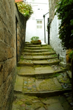 steep cobbled street