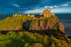Dunnottar Castle in late evening light