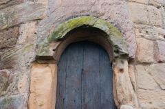 A closer look at the entrance arch