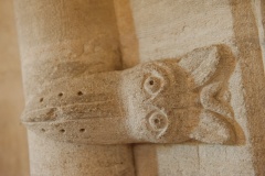 Beakhead carving, chancel arch