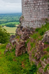 The inner bailey wall and tower