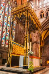 The gilded high altar canopy