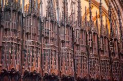 Carved choir stall canopies
