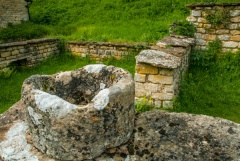 A stone basin and foundation walls
