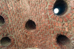 Murder holes in the gatehouse passage