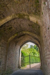 Fortified gatehouse entry to the priory