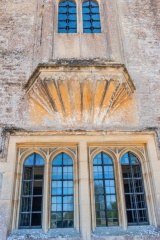 Front facade and oriel window