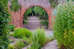 A walled garden archway