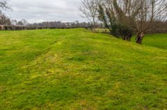 Atop the very worn earthwork bank