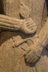 Grave slab carving detail