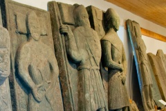 Grave slabs in the abbey museum