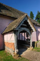 The timber-framed south porch