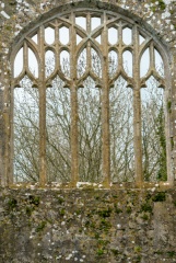 Window tracery in the chapel