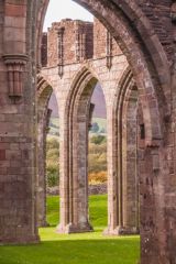 The north nave arcade through an arch