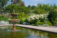 The white garden fountain