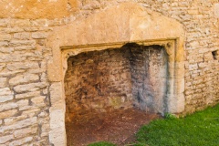 15th century fireplace, north wing