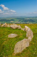 One side of the circle with an internal stone