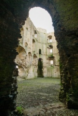 Inside the castle walls