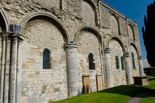 Old Malton Priory photo, Norman arches