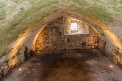 A barrel-vaulted storage chamber