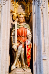 Statue of Henry II on the choir screen