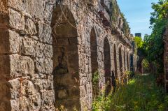 Rebuilt medieval arches