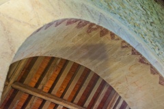 Nave arcade with wall painting, Shilton church