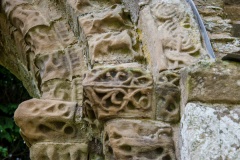 Intricate column capital carvings