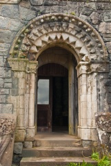 Romanesque entrance doorway